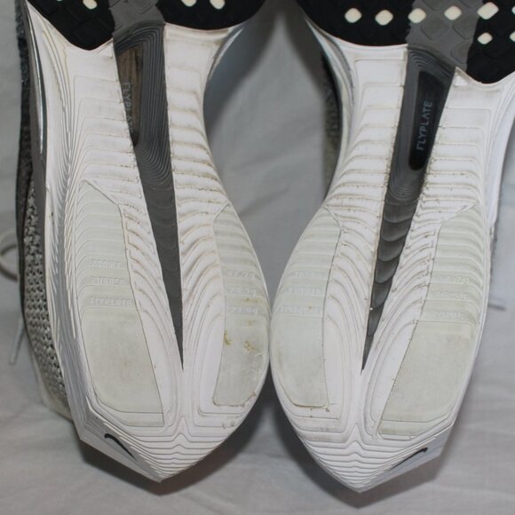 Nike ZoomX VaporFly 3 Running Shoes White/Particle Grey Metallic Men's Sz12.5 - Picture 13 of 16
